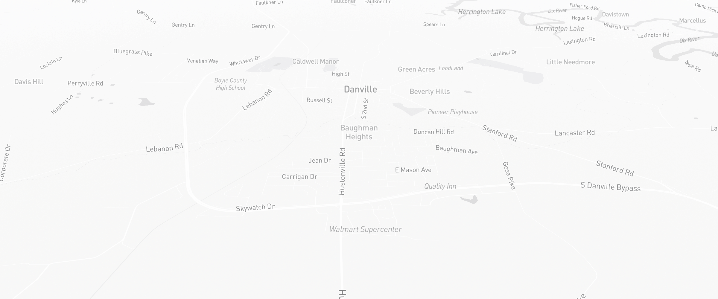Neighborhood map of Danville, KY — the area served by Life Insurance Agents of Danville Group